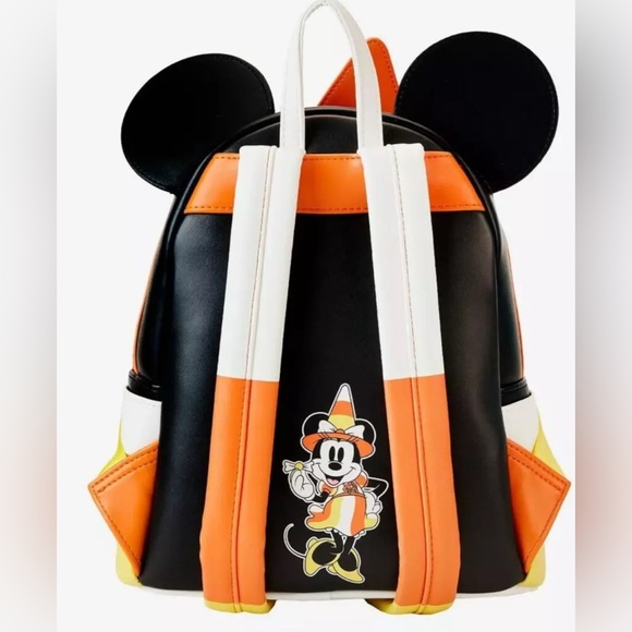 Loungefly Disney Minnie Mouse Candy Corn Glow-in-the-Dark Mini‎ Backpack - NWT - Picture 5 of 6